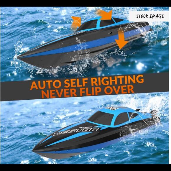 Volantex Rc Remote Control Boat W LED Lights 2.4 GHZ 20MPH Rechargeable Battery - Picture 8 of 9